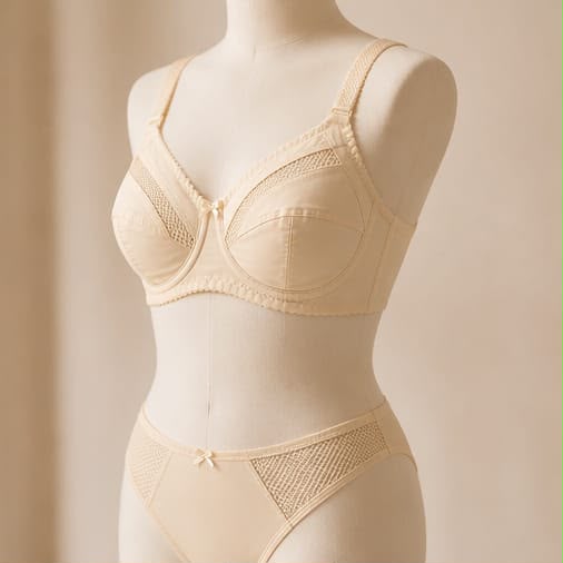 Non-Padded Net Bra Set – Premium Quality